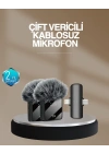 BFS 2’li Kablosuz Yaka Mikrofonu Type-C ve Lightning Uyumlu Profesyonel Set