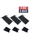 BFS 3 Adet Gözlük Kılıfı + Bez Seti