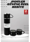BFS 3 Bardaklı Termos Seti Anneler Gününe Özel Hediye Taşınabilir Sızdırmaz Isı Koruyucu