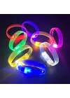 BFS 3 Modlu Pilli Led Işıklı Esnek Parti Bilekliği Mavi