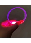 BFS  3 Modlu Pilli LED Işıklı Esnek Parti Bilekliği Pembe