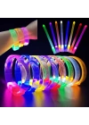 BFS 3 Modlu Pilli Led Işıklı Esnek Parti Bilekliği Sarı
