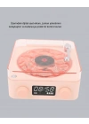 BFS 3-ü-1 Gece Işığı Bluetooth Hoparlör ve Dijital Saat Vintage Plak Çalar Tasarımlı