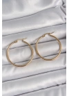 BFS 316 Çelik Gold Renk 33 mm Kadın Halka Model Kadın Küpe