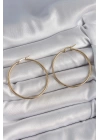 BFS 316 Çelik Gold Renk 43 mm Halka Model Kadın Küpe