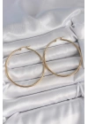 BFS 316 Çelik Gold Renk 53 mm Halka Model Kadın Küpe