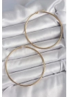 BFS 316 Çelik Gold Renk 63 mm Halka Model Kadın Küpe