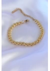 BFS 316L Çelik Arpa Gold Renk Kadın Bileklik