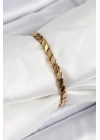 BFS 316L Çelik Arpa Model Gold Renk Kadın Bilekik