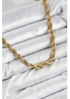 BFS 316L Çelik Burgu Model Gold Renk Kadın Kolye