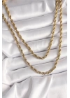 BFS 316L Çelik Gold Renk 1 Metre Burgu Zincir Kadın Kolye