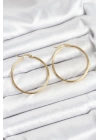 BFS 316L Çelik Gold Renk 35 mm Halka Kadın Küpe