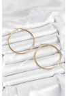 BFS 316L Çelik Gold Renk 45 mm Halka Kadın Küpe