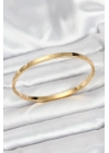 BFS 316L Çelik Gold Renk 65 mm İnce Kadın Kelepçe Bileklik