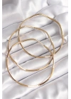BFS 316L Çelik Gold Renk 65 mm Zikzak Model Ajda Bilezik