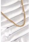 BFS 316L Çelik Gold Renk Burgu Zincir Model Kadın Kolye