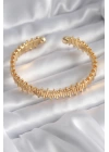 BFS 316L Çelik Gold Renk Dorika Model Kadın Bileklik