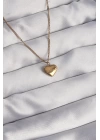 BFS 316L Çelik Gold Renk Kalp Model Love Kolye