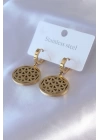 BFS 316L Çelik Gold Renk Lotus Model Kadın Küpe