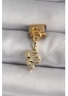 BFS 316L Çelik Gold Renk Sallantı Yılan Model Nomination Charm