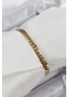 BFS 316L Çelik Gold Renk Yassı Zincir Kadın Bileklik