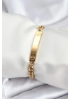 BFS 316L Çelik Gold Renk Yazı Yazmaya Uygun Kadın Bileklik