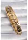 BFS 316L Çelik Gold Renk Yazısız Nomination Charm Bileklik
