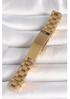 BFS 316L Çelik Gold Renk Zincir Künye Model Erkek Bileklik
