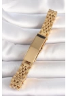 BFS 316L Çelik Gold Renk Zincir Künye Model Erkek Bileklik