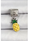 BFS 316L Çelik Gümüş Renk Ananas Model Nomination Charm