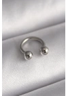 BFS 316L Çelik Gümüş Renk Halka Model Topçuk Piercing