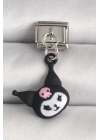 BFS 316L Çelik Gümüş Renk Kuromi Model Nomination Charm