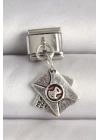 BFS 316L Çelik Gümüş Renk Mektup Model Nomination Charm