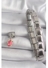 BFS 316L Çelik Gümüş Renk Sallantı Ejder Meyvesi Model Nomination Charm