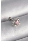 BFS 316L Çelik Gümüş Renk Zirkon Taşlı Kalp Tragus Piercing