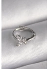 BFS 316L Çelik Gümüş Renk Zirkon Taşlı Kelebek Model Tragus Piercing