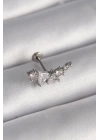 BFS 316L Çelik Gümüş Renk Zirkon Taşlı Tragus Piercing