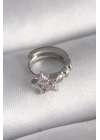 BFS 316L Çelik Gümüş Renk Zirkon Taşlı Yıldız Model Tragus Piercing