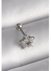 BFS 316L Çelik Gümüş Renk Zirkon Taşlı Yıldız Model Tragus Piercing
