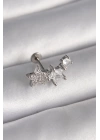 BFS 316L Çelik Gümüş Renk Zirkon Taşlı Yıldız Model Tragus Piercing