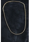 BFS 316L Çelik Örme Zincir Model Gold Renk Erkek Kolye