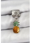 BFS 316L Çelik Sallantılı Ananas Model Gümüş Renk Nomination Charm