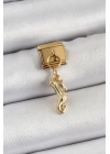 BFS 316L Çelik Sallantılı Deniz Atı Model Gold Renk Nomination Charm