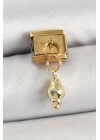 BFS 316L Çelik Sallantılı Deniz Kabuğu Model Gold Renk Nomination Charm