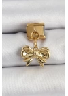 BFS 316L Çelik Sallantılı Fiyonk Model Gold Renk Nomination Charm