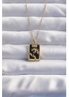 BFS 316L Çelik Zincir Gold Renk Sonsuzluk Detay Zirkon Taşlı Tarot Kolye