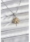 BFS 316L Çelik Zincir Gümüş Renk Kutup Yıldızı Model Kadın Kolye