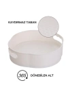 BFS  360 Derece Dönebilen Mekanizmalı Yuvarlak Tepsi Formlu Sunum ve Servis Organizer Tablası