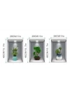 BFS  3D Çiçek Vazo Duvar Sticker 3 lü Set GRİ Fon