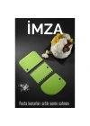BFS 3’lü Dekoratif Şekillendirme Aparatı Hamur Pasta Kesici Kazıma  (Düz, Dişli, Kavisli)